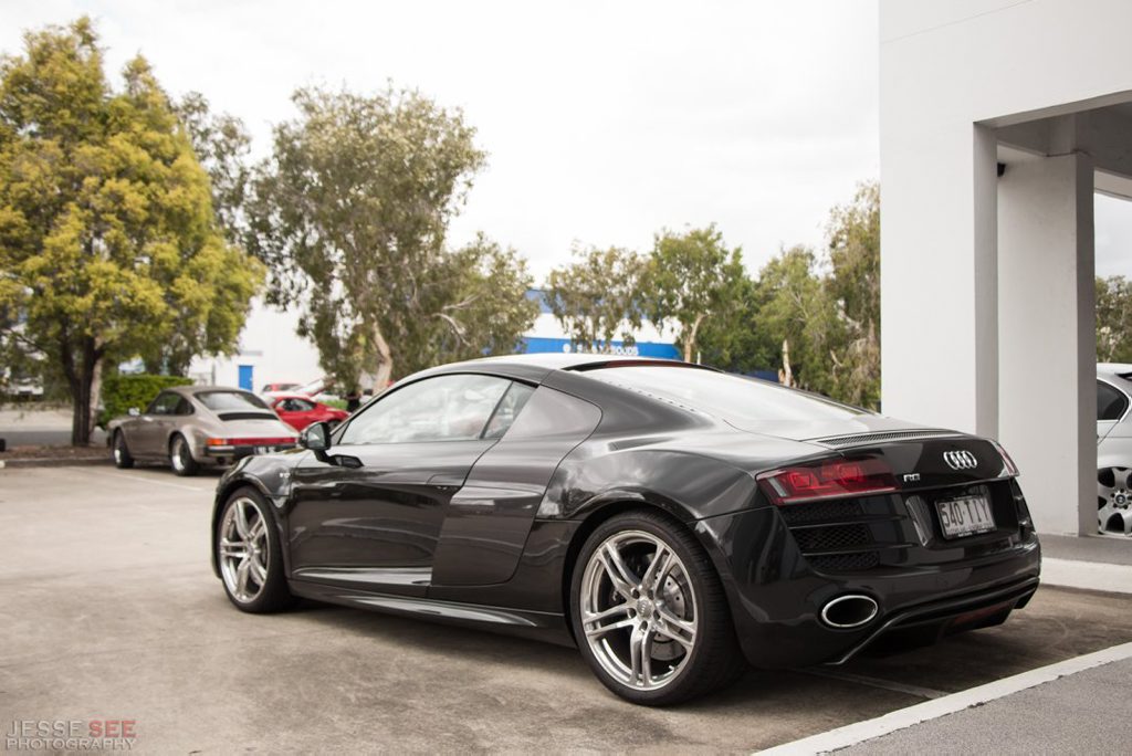 The 2009 Audi R8 V10 Coupe. The 2009 Audi R8 V10 Coupe.